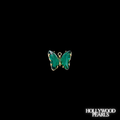 Green Crystal Butterfly Charm